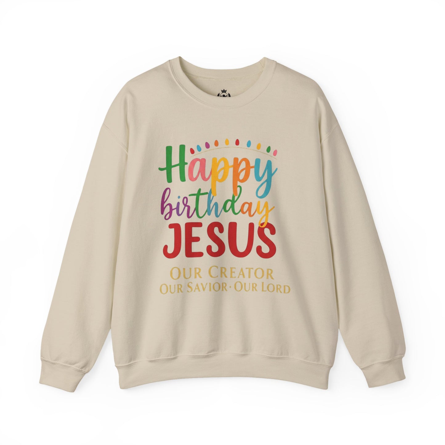 "Happy Birthday Jesus" Colorful Christmas Crewneck